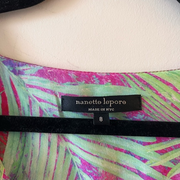 Nanette Lepore 100% Silk Tropical Mini Dress - Picture 2 of 11